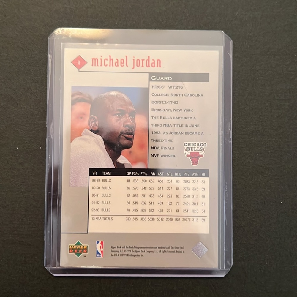 Michael Jordan Upper Deck Black Diamond Basketball Card - Picture 4 of 4